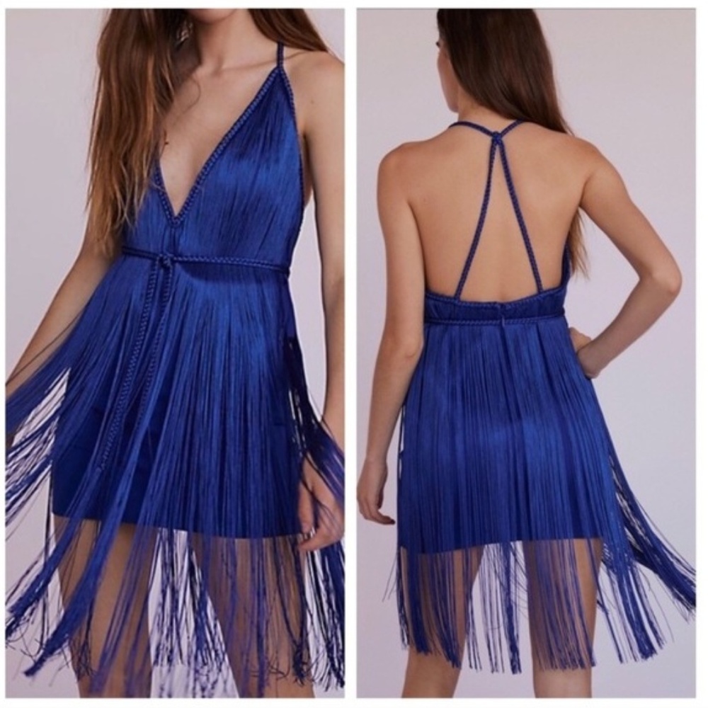 NWOT Free People Fringe Element Bodycon Dress
